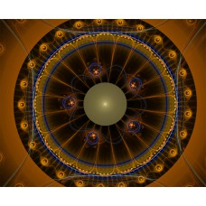 PRINT FRACTAL ART Mandala 6 at Night